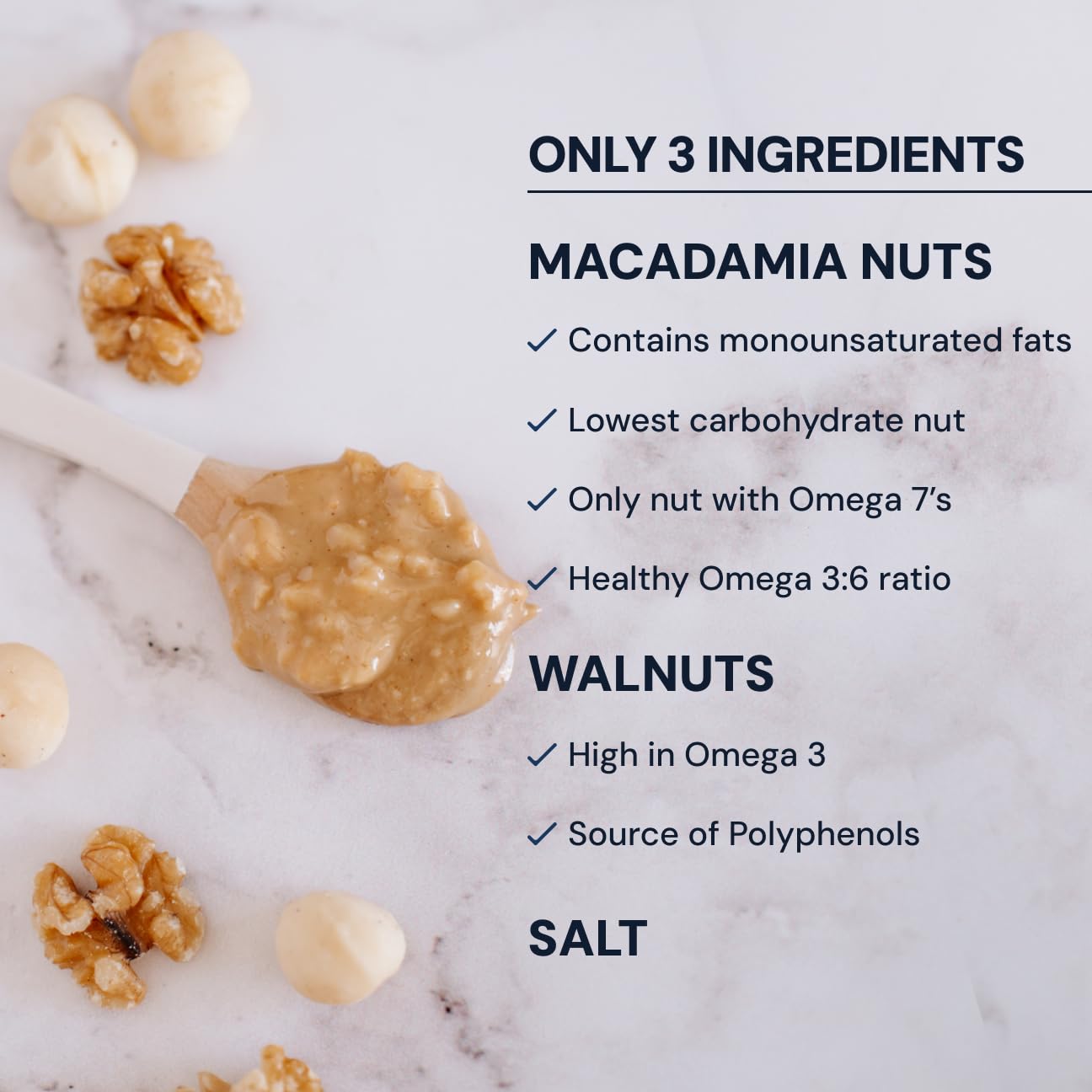 Blueprint Bryan Johnson Nutty Butter – Chunky Macadamia Nut Butter with Walnut – No Palm Oil, No Added Sugar – Just 3 Ingredient Nut Butter– Keto, Vegan, Paleo – Low Carb Nut Butter Snack – 8.8oz Jar