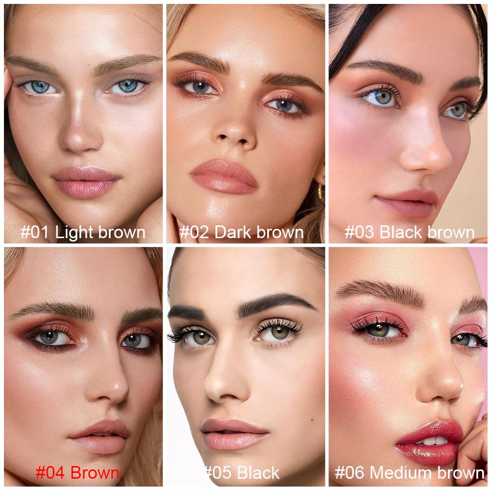 1Pcs Brown Magic Microblading Eyebrow Pencil Contouring Pen Brow for Eyes, Dual-Ended Micro-Fork-Tips Applicator for Hair Like Strokes with Dual-ended Eyebrow Brush Long Wear Waterproof lápiz de cejas