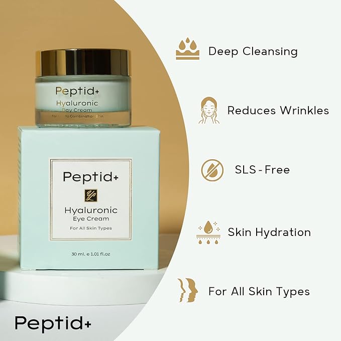 YL Hyaluronic Acid Eye Cream for All Skin Types, Moisturizing and Hydrating Under Eye Moisturizer for Dark Circles & Puffiness, Smooths Fine Lines (1 Fl Oz, 30 ml)