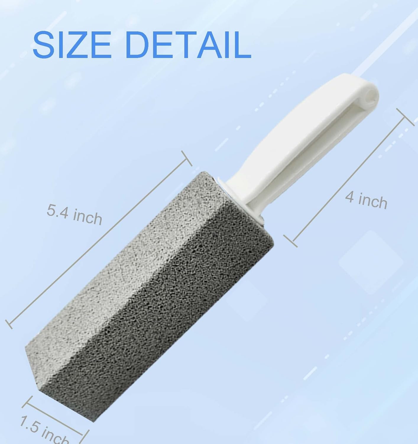[8 Pack] Pumice Stone for Toilet Bowl Cleaning with Handle, Pumice Stone Toilet Cleaning Brush, Also Removes Limescale, Calcium Buildup and Hard Water Rings