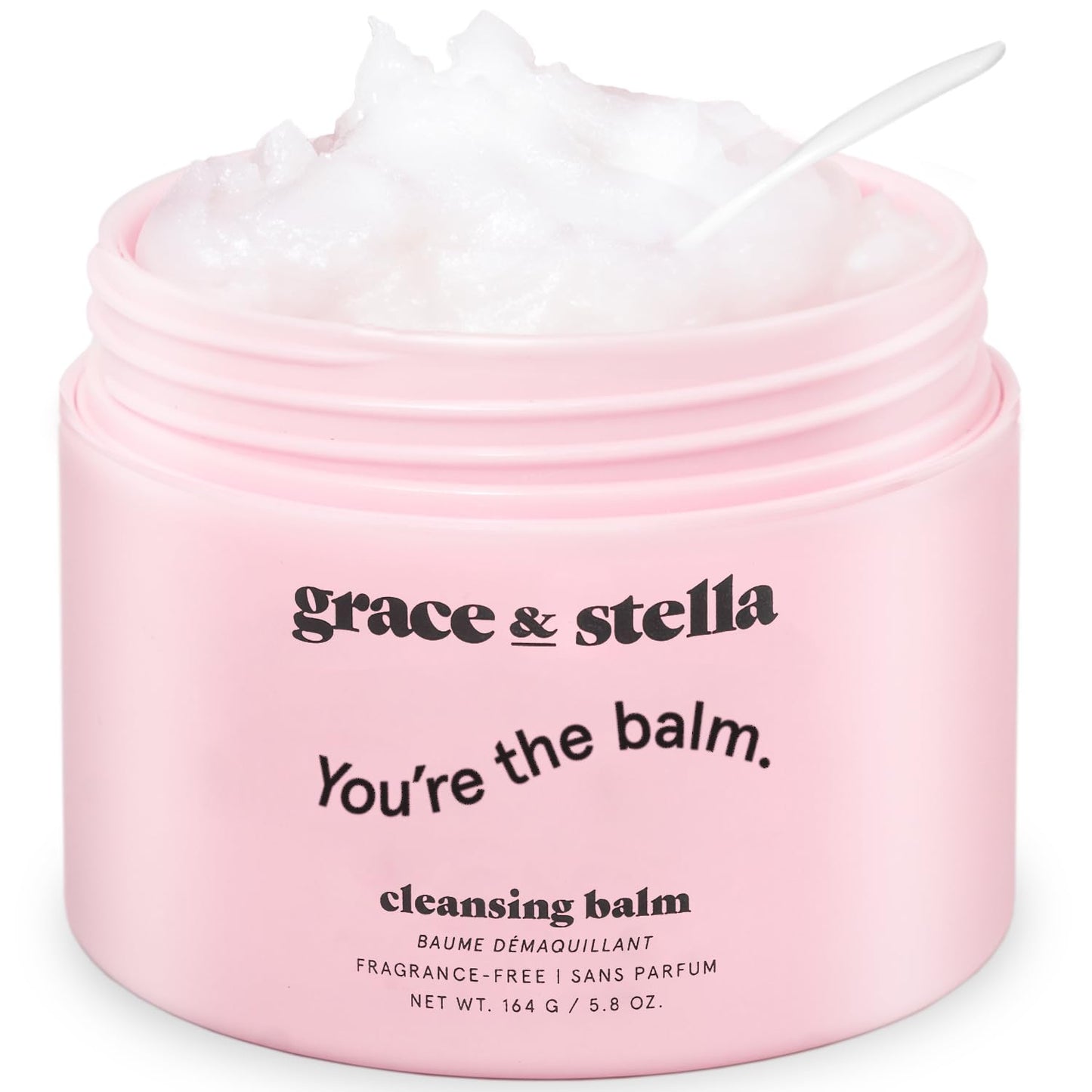 grace & stella Cleansing Balm - Oil-Based Makeup Remover - Gentle & Moisturizing Facial Cleanser, Non-Stripping Formula for Double Cleansing Heavy Makeup - Vegan Fragrance-Free Skincare (164g / 5.8oz)
