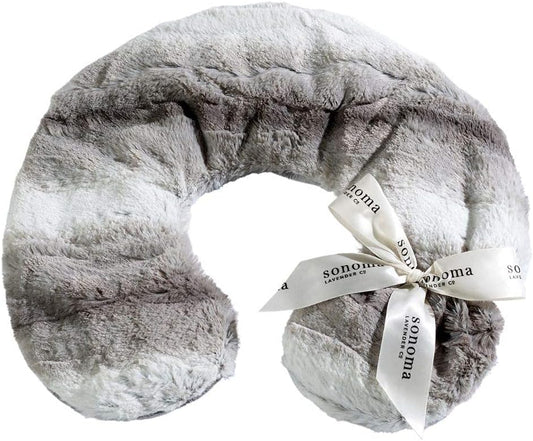Sonoma Lavender Luxury Lavender Heatable/Chillable Neck Pillow, Microwaveable for Neck and Shoulders with Removable Washable Covers, Great for Relaxation and Pain Relief (Angora Platinum)