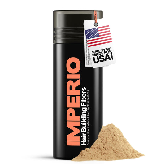 IMPERIO Hair Building Fibers for Thinning Hair - 26g Premium Hair Fibers for Women & Men in Hairdresser Quality - Hair thickening in less than 20 seconds (Medium Blonde)