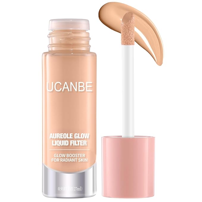 UCANBE Halo Glow Liquid Filter, Face Complexion Booster For Radiant Skin All Day Longwear, Soft-Focus Look Sodium Hyaluronate Vegan & Cruelty-Free - 0.91OZ Fair