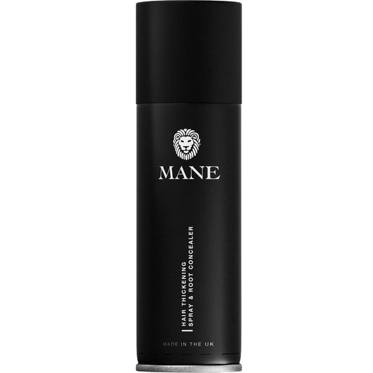 Mane Hair Thickening Spray & Root Touch Up, Instantly Thicker Hair for Men & Women, Fill in Hairlines and Hide Thinning and Fine Patches - Black, 12 Colors (6.76 oz)