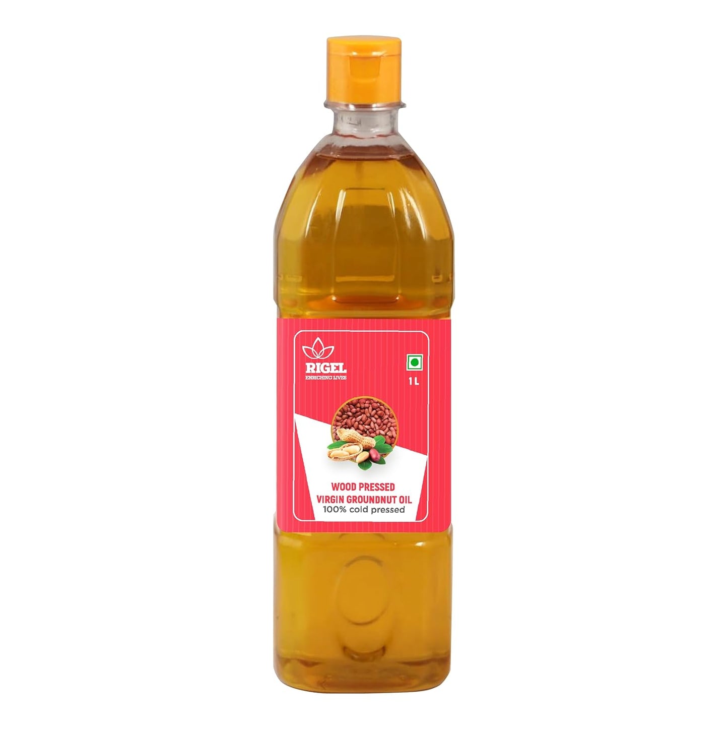 Rigel Spices | Naturally Milled Cold Pressed Peanut Oil 33.8 fl oz(1 L) | No Preservatives