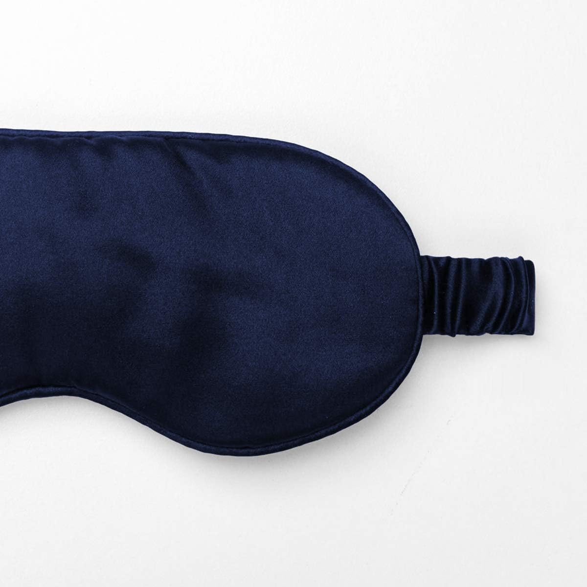 Silk Sleep Mask Light Blocking Luxury 100% Mulberry 19mm Silk Eye Mask Eye Cover Blindfold Ultra Soft Light & Comfy Anti Aging Skin Care with Travel Bag Gift Package