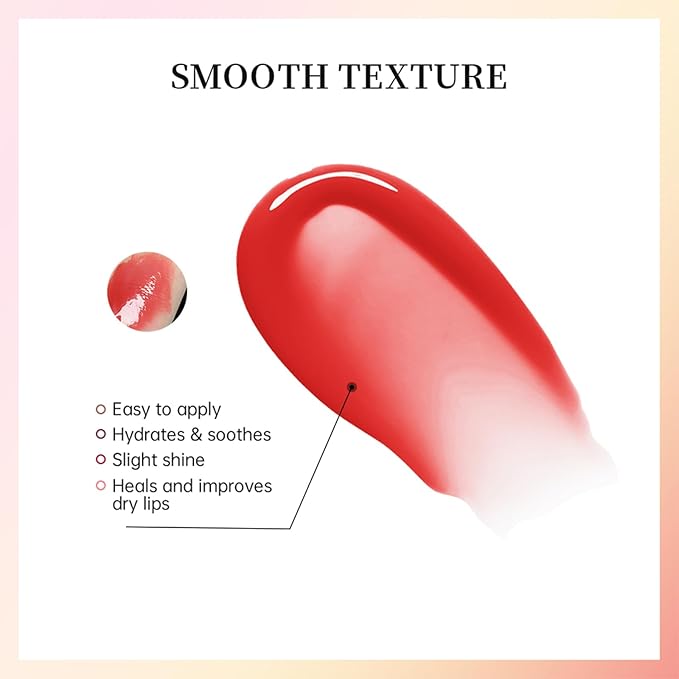 Lip Glowy Balm Butter Lip Balm Plumps Moisturizing Hydrating Lip Mask Repair Moisturizer Lips Care Lip Treatment for Dry Cracked Lip, Glossy Finish, Vegan Tinted Lip Balm Chapstick (#1 Vanilla)