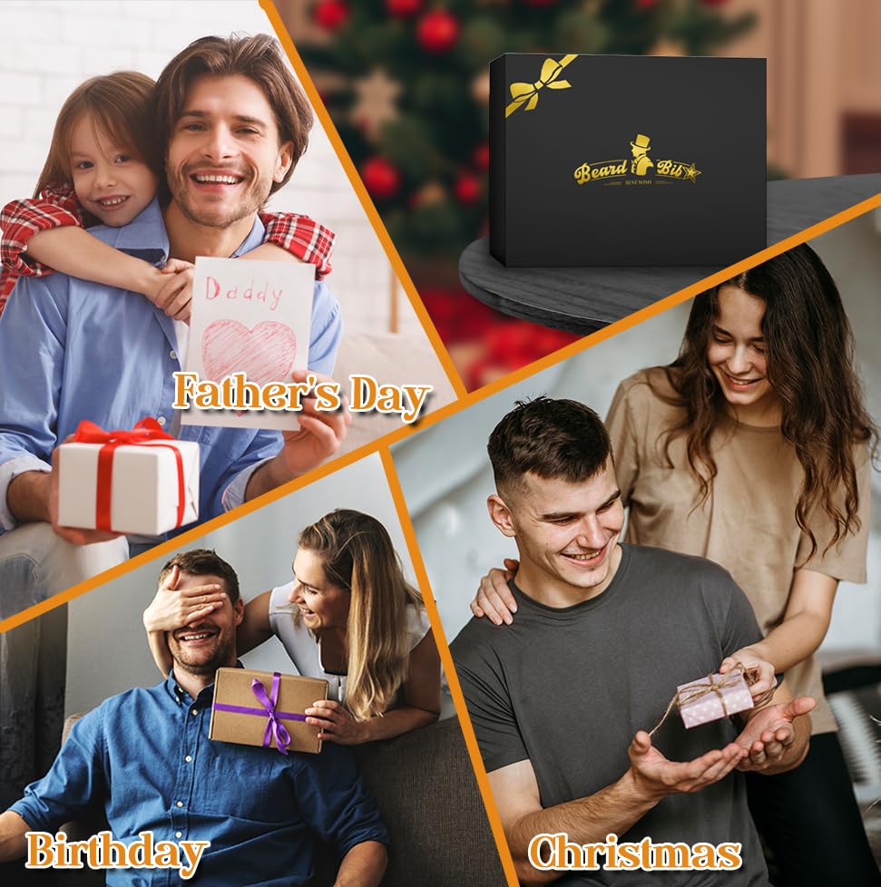 Gifts for Men, Beard Bib Apron, Large Beard Shaving Apron Cape with Suction Cups and Packing Pouch, Gifts for Dad Husband Boyfriend, Stocking Stuffers Christmas Gifts Father Day's Gift Birthday Gift