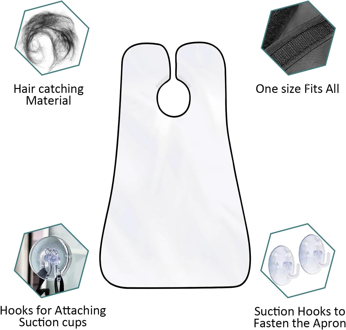 Beard Bib Apron, Beard Trimming Catcher for Men Shaving Hair Clippings Non-Stick Waterproof Grooming Cloth