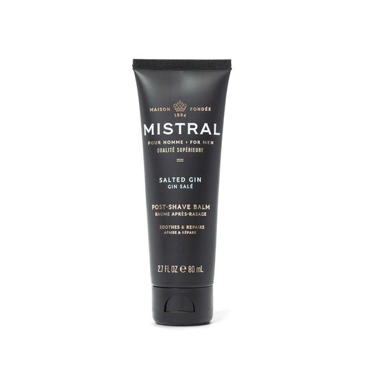 Mistral Salted Gin Post Shave Balm | Soothing Aftershave for Men with Aloe & Jojoba Oil | Non-Greasy Post Shave Moisturizer, For All Skin, Paraben & Phthalates Free | Made in France - 80ml