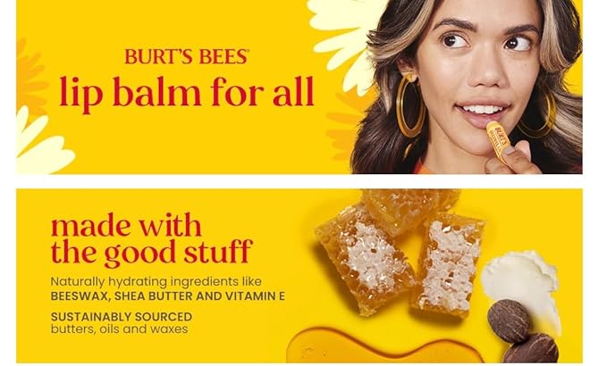 BURTS BEES STRAWBERRY LEMONADE LIP BALM 2 (0.15) TUBES