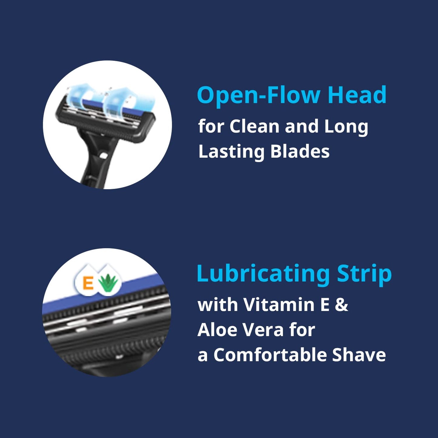 Dorco Pace 2 Plus Disposable Razors for Men (60ct), 2 Blades Shaving Razor, Pivoting Head, Open-Flow for Easy Rinsing, Lubricating Strip, Long Non-Slip Rubber Handle