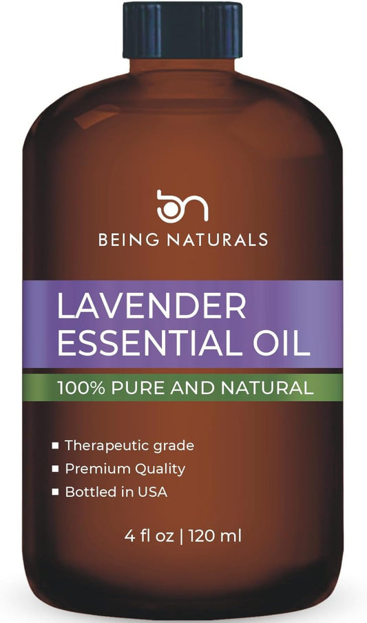 Lavender Essential Oil - Huge 4 FL OZ - 100% Pure & Natural – Premium Natural Oil with Glass Dropper Essential Oil