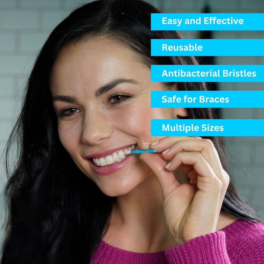 Piksters Interdental Brushes, Size 3, 100 Count (10 x 10 Packs), Interdental Tooth Brush for Medium Gaps, Gum Soft Bristles for Plaque Removal, Safe for Braces (100 pk)
