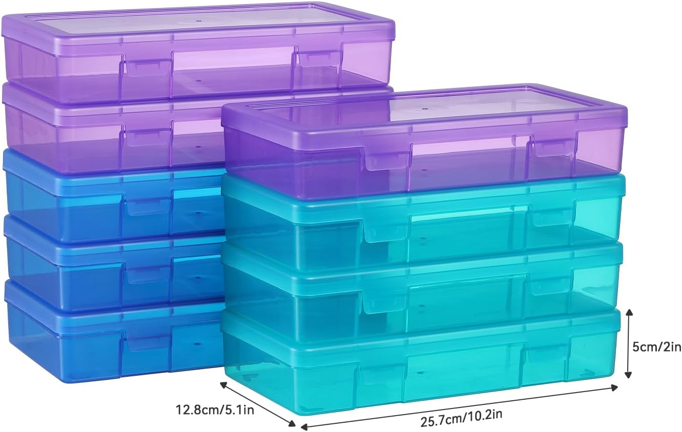 9 Pack Plastic Storage Containers Color Arts & Crafts Storage Boxes & Organizers Stackable Containers With Lids For Organizin (Set 4)
