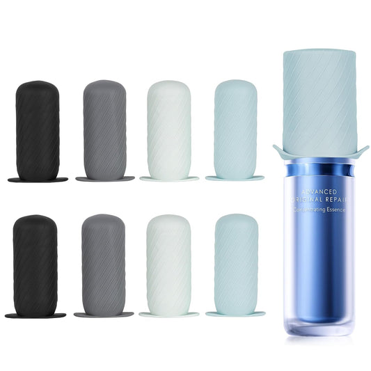 Bottle Covers for Travel, Leak Proofing, Travel Size Container Silicone toiletry sleeves, Leak Locks Travel Accessories for Shampoo Wash Body Bottles and other beauty and personal care(8pcs)