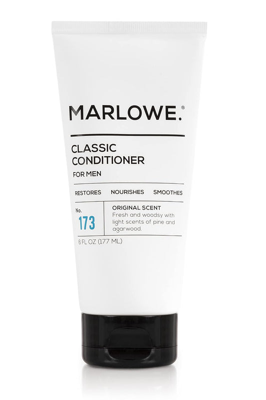 MARLOWE. No.173 Classic Mens Conditioner, Restores, Nourishes and Smooths Hair with Moisturizing Argan & Coconut Oil, Original Fresh & Woodsy Scent, All Hair Types, Paraben & Phthalate Free, 6 Fl Oz