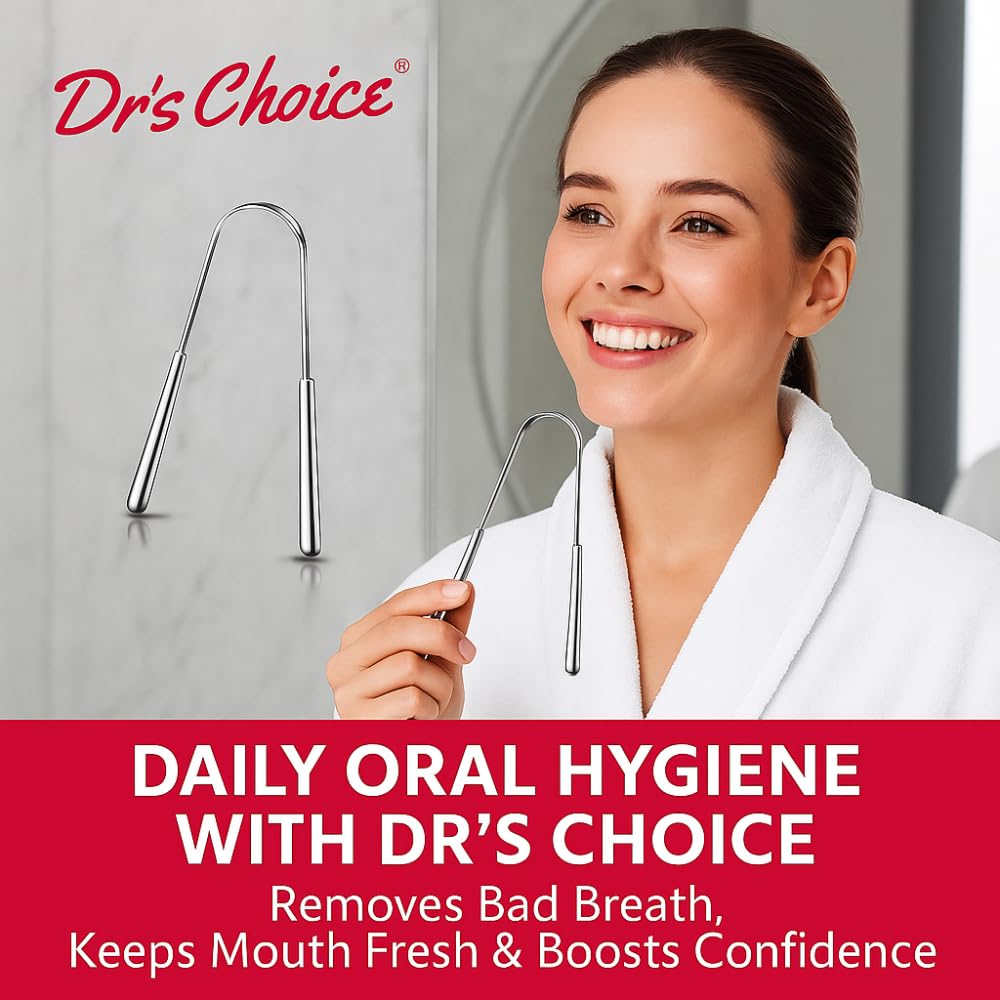 Stainless Steel Tongue Scraper for Adults – Durable, Rust-Resistant Tongue Cleaner with Ergonomic Grip for Daily Oral Care & Fresh Breath – Reusable & Travel-Friendly (Pack Of 4)