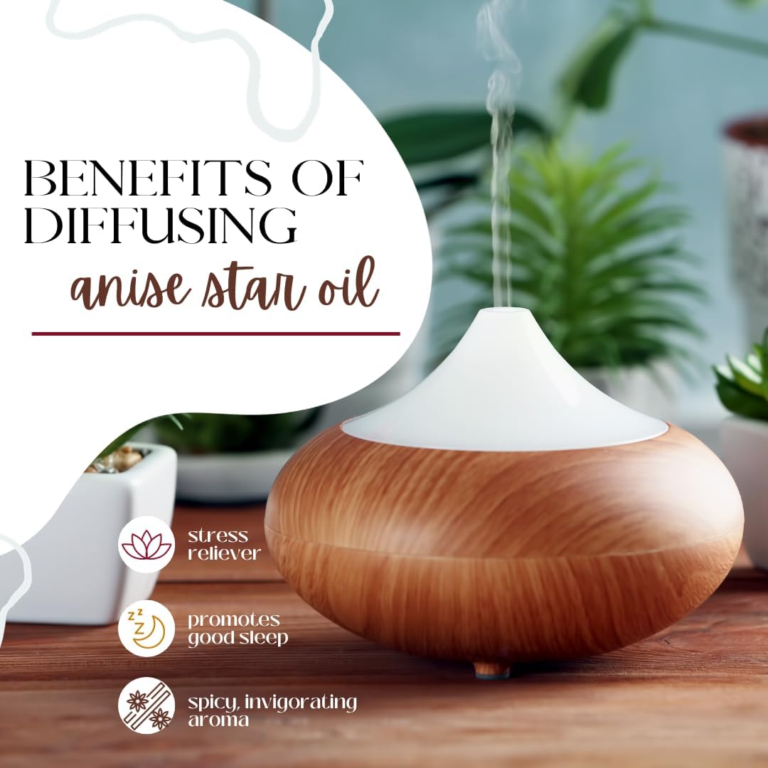 Anise Star Essential Oil 16 oz – 100% Pure & Uncut – Bulk Star Anise Oil for Diffuser, Aromatherapy & DIY – Aluminum Bottle – GreenHealth