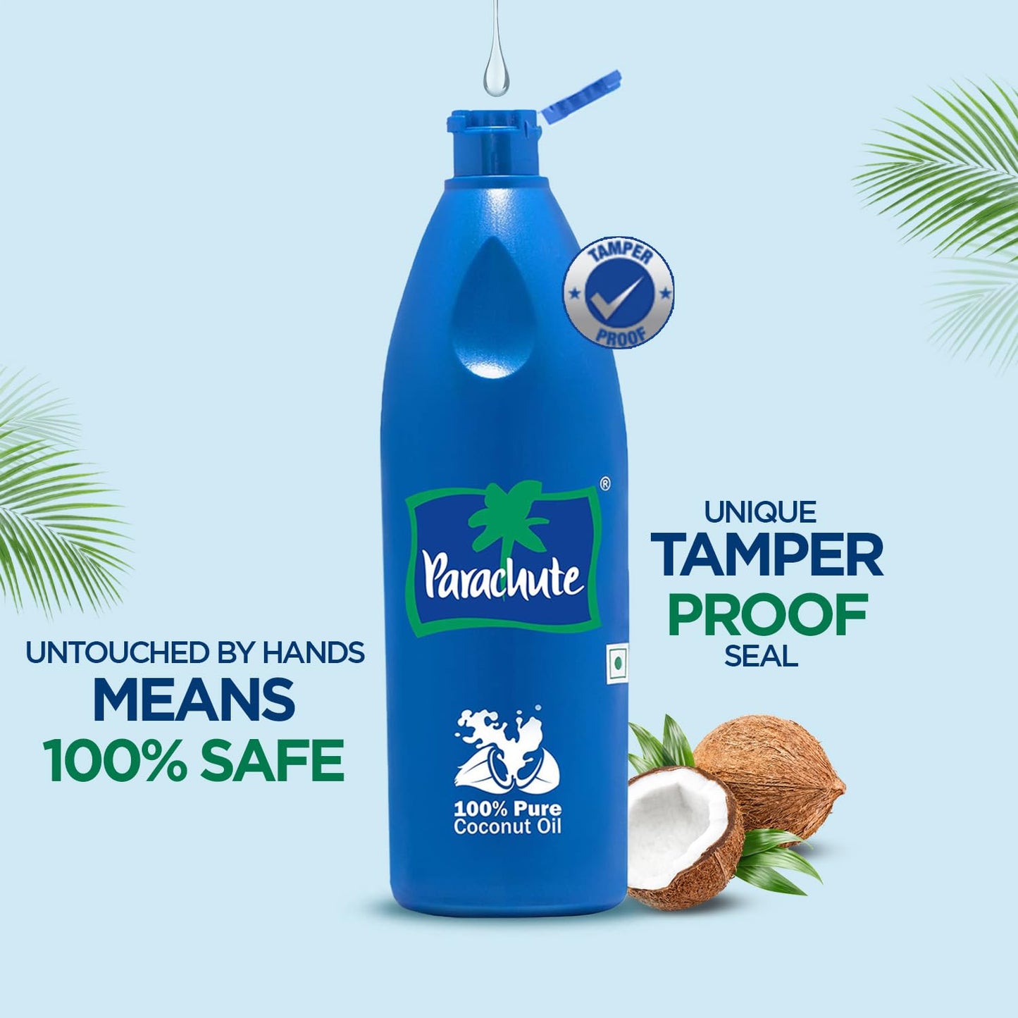 Parachute Coconut Oil| 100% Pure & Natural| Unrefined Coconut Oil| No Chemicals & Preservatives| Fresh Long Lasting Aroma| Untouched By Hands| 5.9 Fl oz | Pack of 4