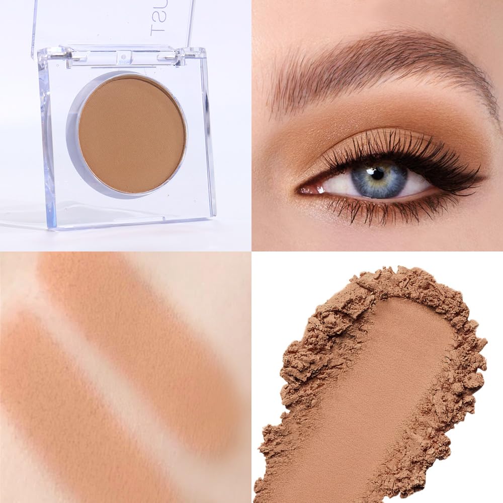 Matte Eyeshadow Palette Makeup for Green Blue Eyes, Matte Brown eyeshadow For Women, Holographic Multichrome Cream Iridescent Single Monochrome Eye Shadow Makeup