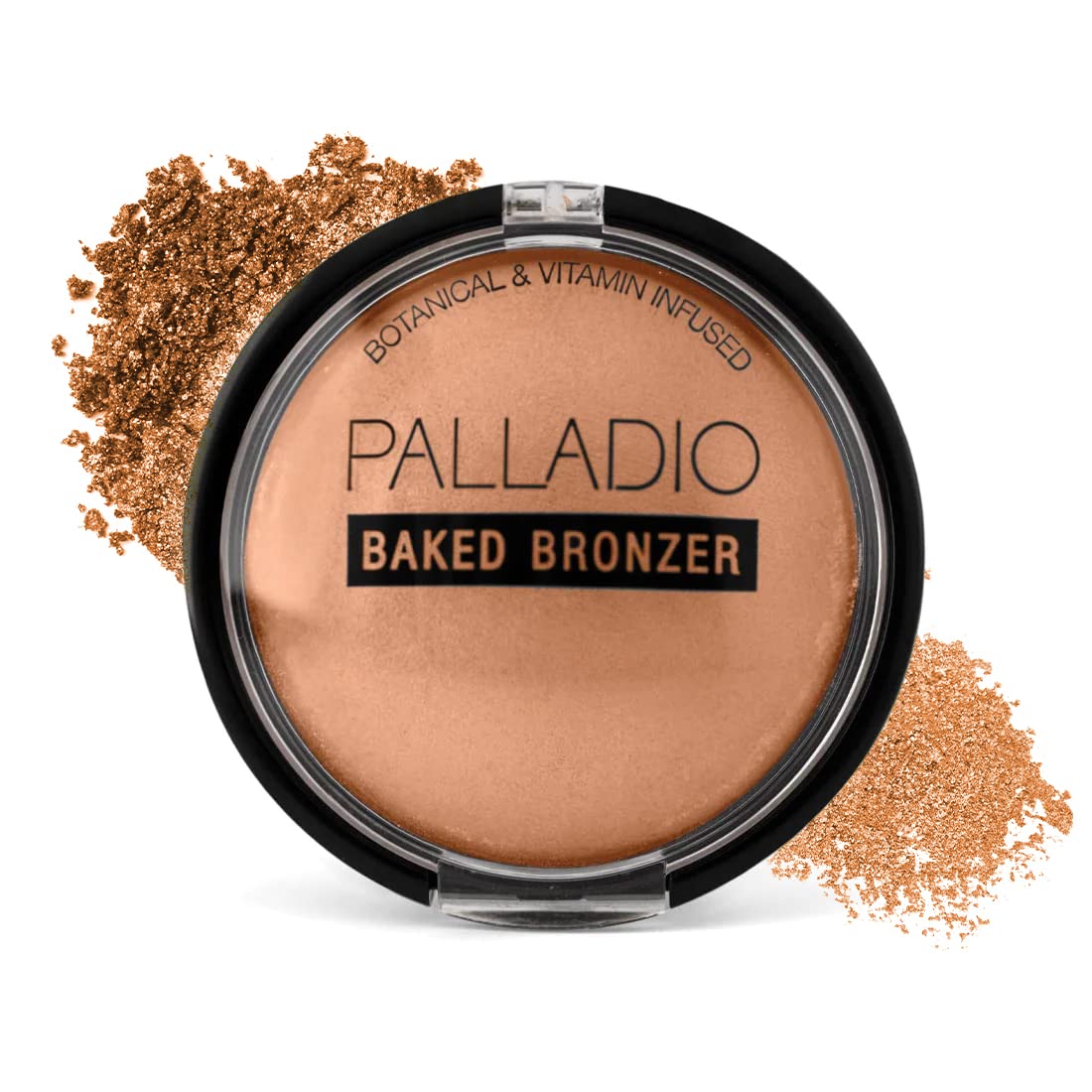 Palladio Baked Bronzer, Highly Pigmented and Easy to Blend, Shimmery Bronzed Glow, Use Dry or Wet, Lasts all day long, Provides Rich Tanning Color Finish, Powder Compact, Pacific Tan