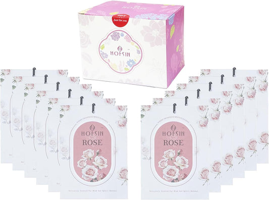 12 Packs Jasmine Scented Sachets for Drawer and Closet, Long-Lasting Air Freshener Sachets Bags Drawer deodorizers Fresh Scents, Home Fragrance for Lover (Rose)
