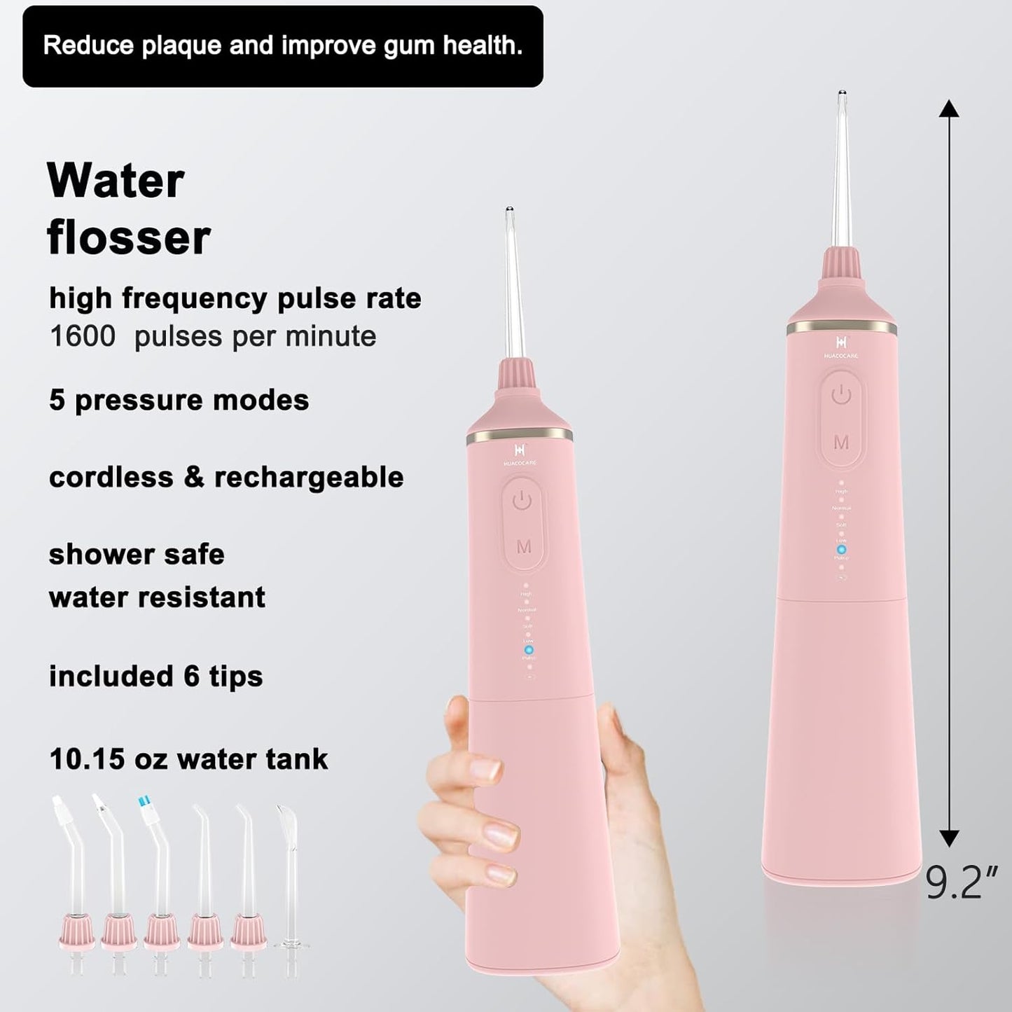 Upgraded Model Water flosser and Electric Toothbrush Combo-5 Brushing & Flossing Mode-Game-Changer for Your Oral Care Routine.2-in-1 Oral Clean Kit-for Teeth Cleaning and Gum Health(Pink)
