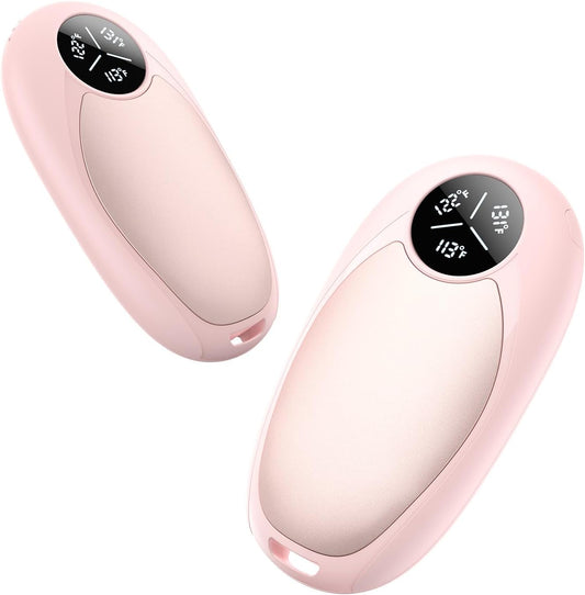 Hand Warmers Rechargeable 2 Pack Electric Hand Warmer Magnetic, Ultrathin Portable Handwarmers Gifts for Men Women Christmas Hiking Golf Hunting Accessories (Black)