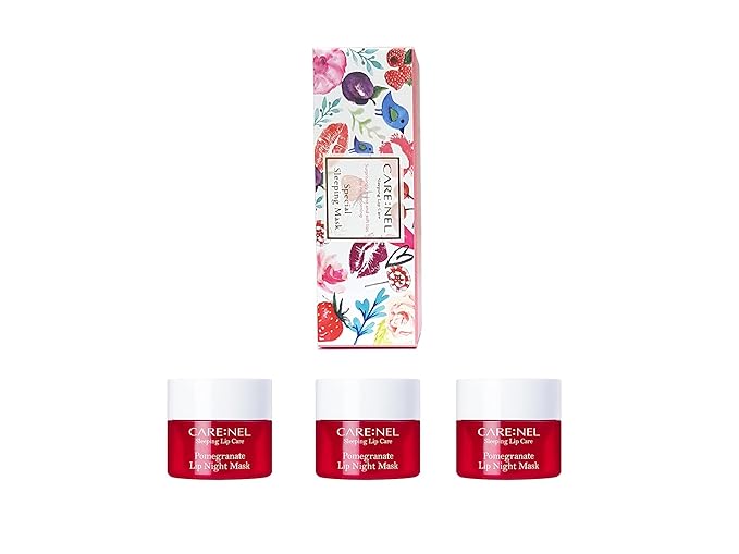 Lip Sleeping Mask Pomegranate 5g (3 Set) - Korean Beauty lips all day long, Lip gloss