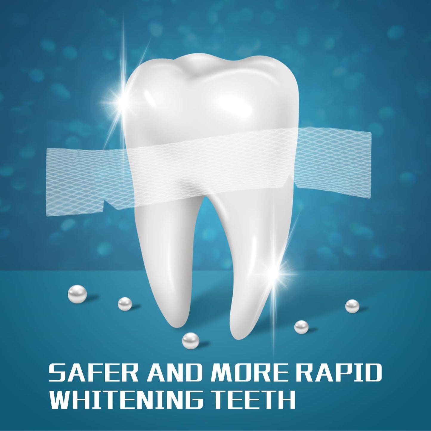 Teeth Whitening Strip 22 Treatments - Whitening Strips for Sensitive People, Fast Remove Smoking, Coffee, Wine Stains, Teeth Brightening Kit Pack of 44 Non-Slip Strips