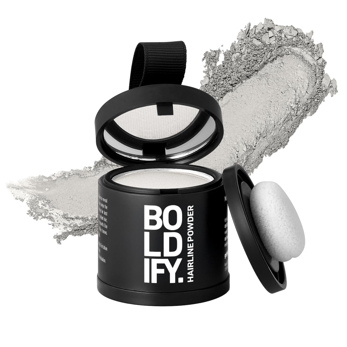 BOLDIFY Hairline Powder (LARGE, 10g) - Root Touch Up Hair Color for Gray Coverage - Bald Spot Concealing Hair Powder for Women & Men - 48-Hour Stain-Proof - White