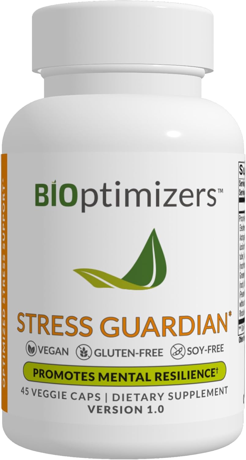 BIOptimizers Stress Guardian – Stress Relief Capsule – Rest Support Management - 45 Capsules
