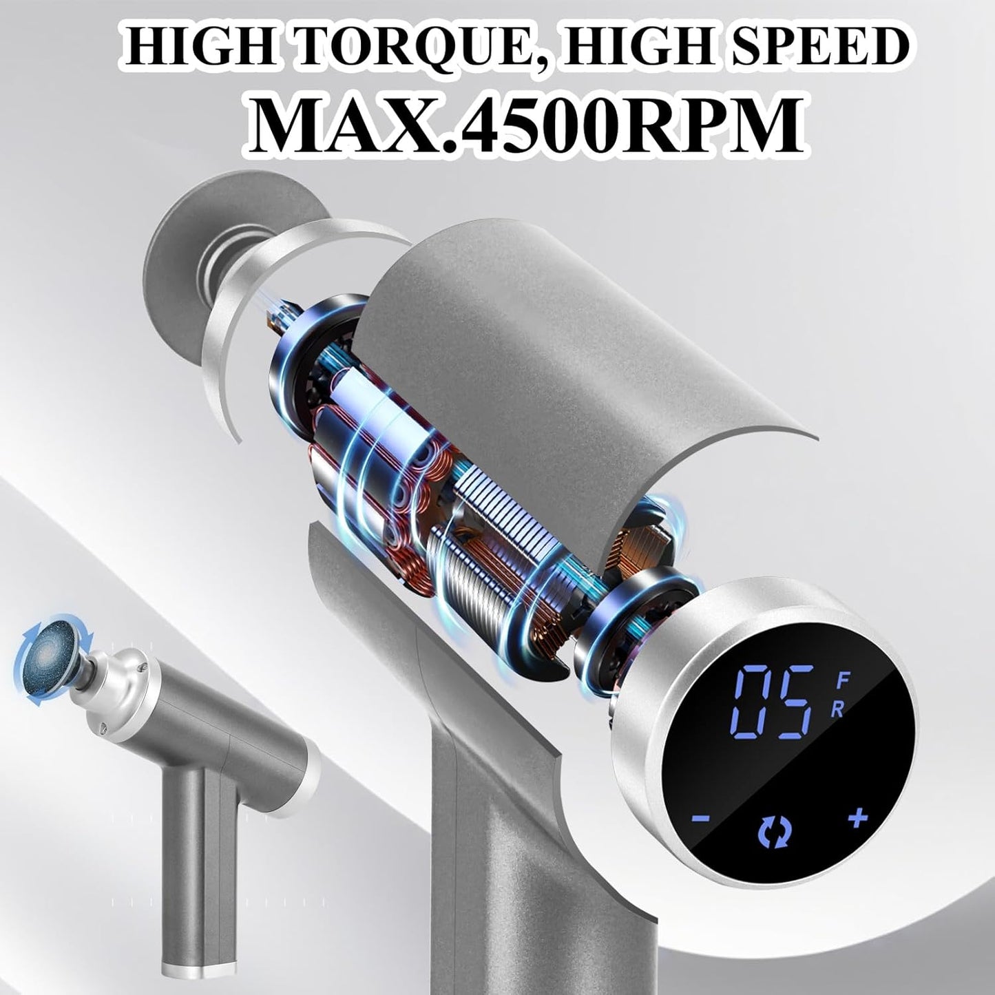 Upgraded Electric Callus Remover for Feet 4500rpm, Adjustable Speed Electric Foot Callus Remover Foot Sander Grinder Pedicure File for Women Men Dead Skin Cracked Heels (Gray)