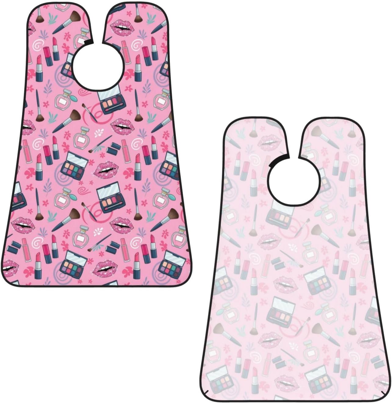 Non-Stick Beard Shaving Bib, Hair Catcher Apron with Suction Cups, Waterproof Grooming Tool for Men Husband, Modern Lady Girly Cosmetic Perfume Lipstick Pink Shave Bib