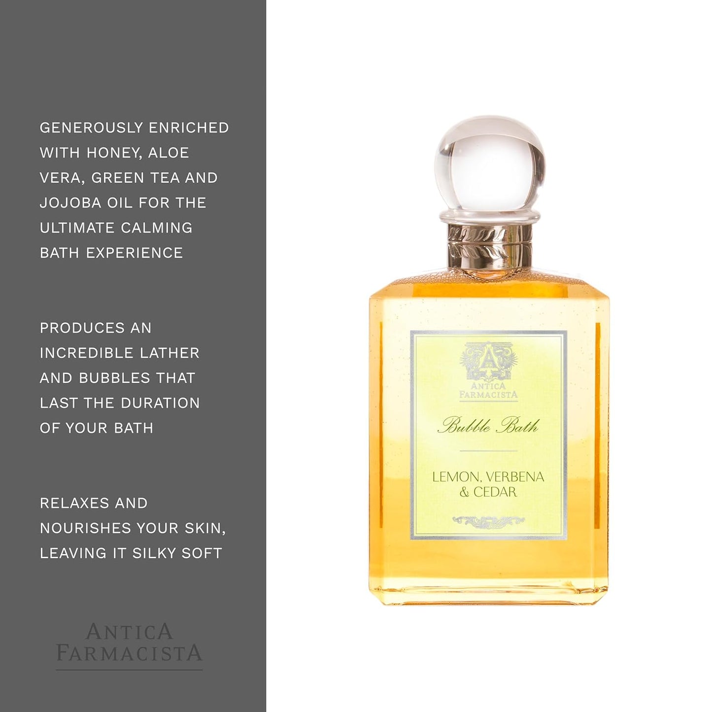 Antica Farmacista Lemon Verbena & Cedar Bubble Bath, 16 Fl Oz