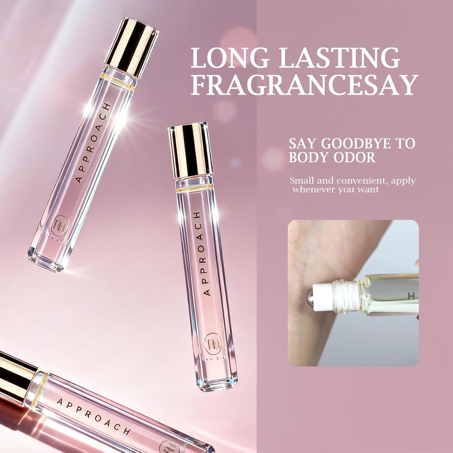 aopoka Roll-on Perfumes for Women & Men 10ml, Long-Lasting Pheromones Fragrances, Enhanced Scents Travel Size, Rollerball Perfume Oil - Wood Pear, Grapefruit, Jasmine & Amber（#2-EAU TENDRE）