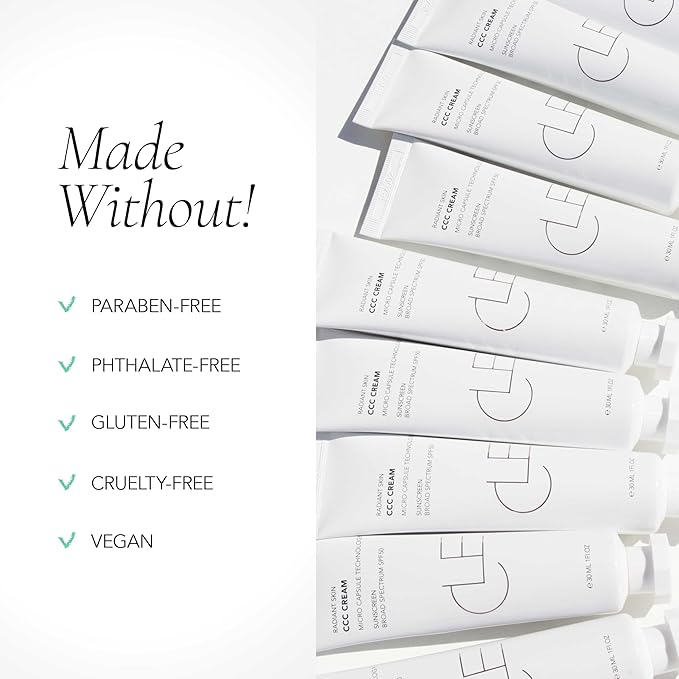 CLE Cosmetics CCC Cream (Golden Medium 301 / SPF 50) - Color Correcting CC Cream Hybrid with Sunscreen - Lightweight, Hydrating Light to Medium Coverage Foundation - 1 fl oz