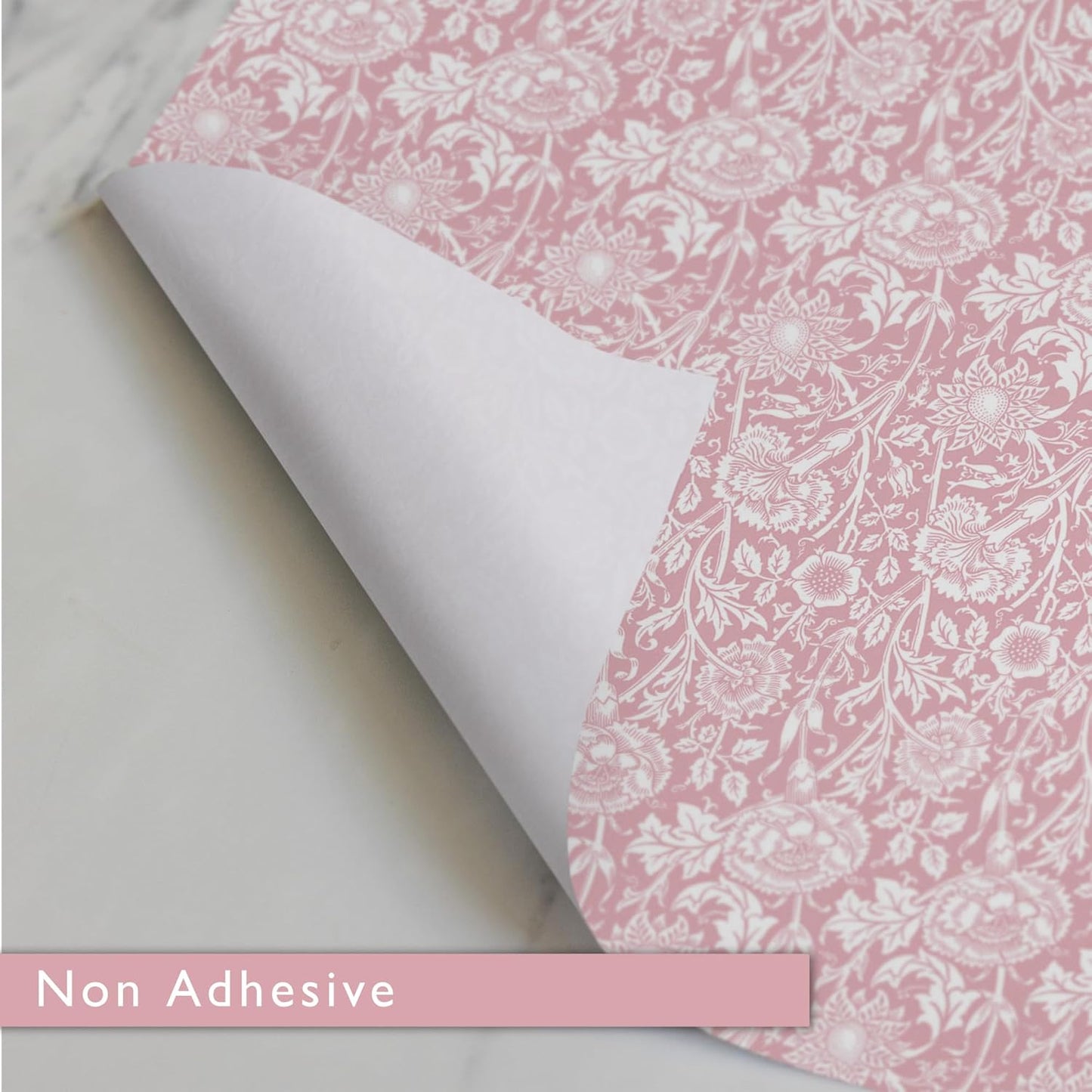 Rose Scented Drawer Liners in a Pink William Morris Design. Contains Rose Essential Oil | Pack of 5 Folded Sheets | Contains Essential Oils | Made in The UK.