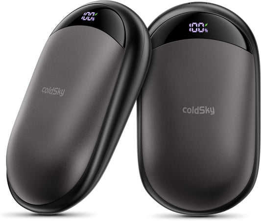 Hand Warmers Rechargeable 2 Pack Magnetic Electric Hand Warmer with Digital Display, Portable Pocket Hand Warmer, for Men Women, Outdoors, Games, Camping, Hunting