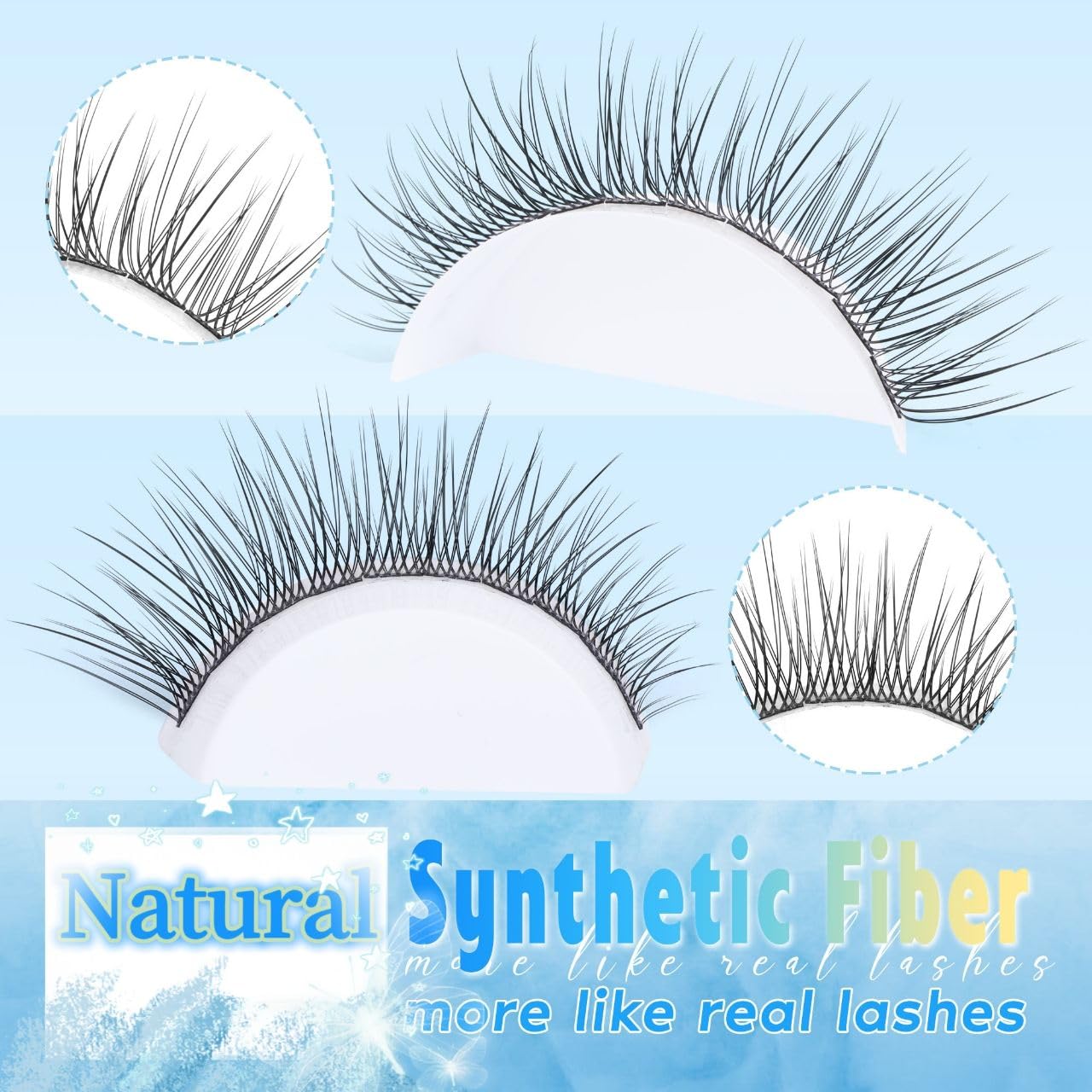 Natural Lash Clusters DIY Lash Extension Wispy Eyelash Clusters C-curly Cluster Eyelash Extension 10-14MM Individual Lashes Eyelash Extension Faux Mink Lash Clusters by Newcally