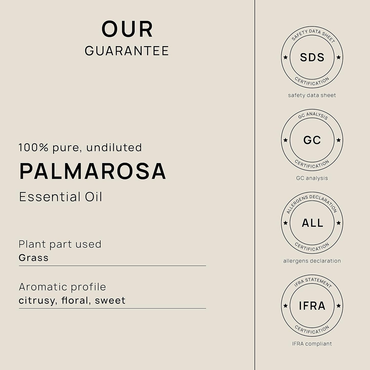 VINEVIDA Palmarosa Essential Oil - Gallon Palmarosa Oil Undiluted - Bulk Gallon Essential Oil for Soap Making Safe for Skin - DIY Candle Scents for Candlemaking - 8 lbs