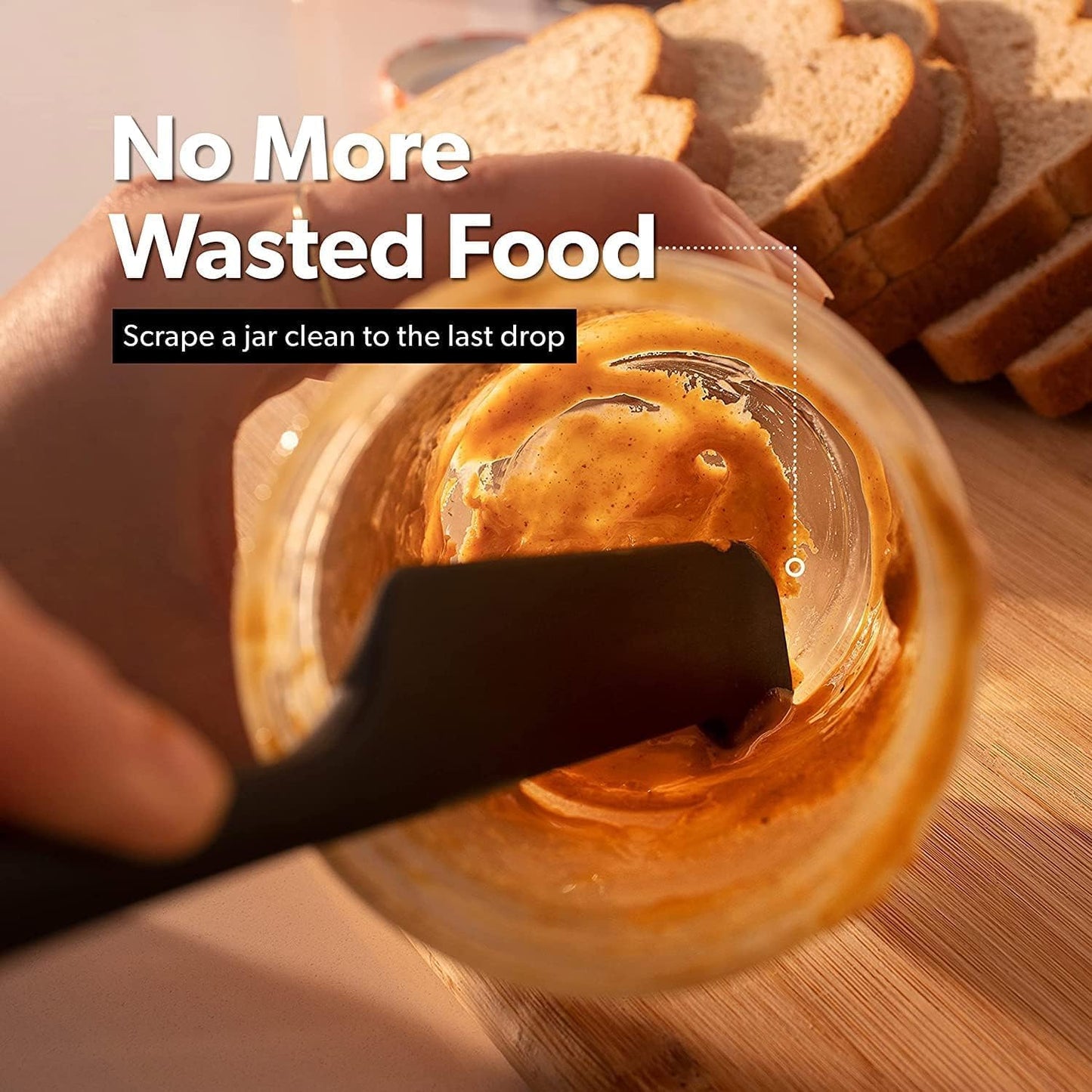 DI ORO Silicone Jar Spatulas for Scraping - Rubber Spatulas Silicone Heat Resistant - Kitchen Spatulas Nonstick Cookware Safe - Silicone Utensil Set for Blenders, Mixing, Baking, & Makeup (5pc, Mint)