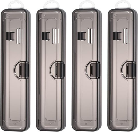 4Pcs Toothbrush Travel Case, Plastic Portable Tooth brush Holder for Traveling, Bathroom, Camping