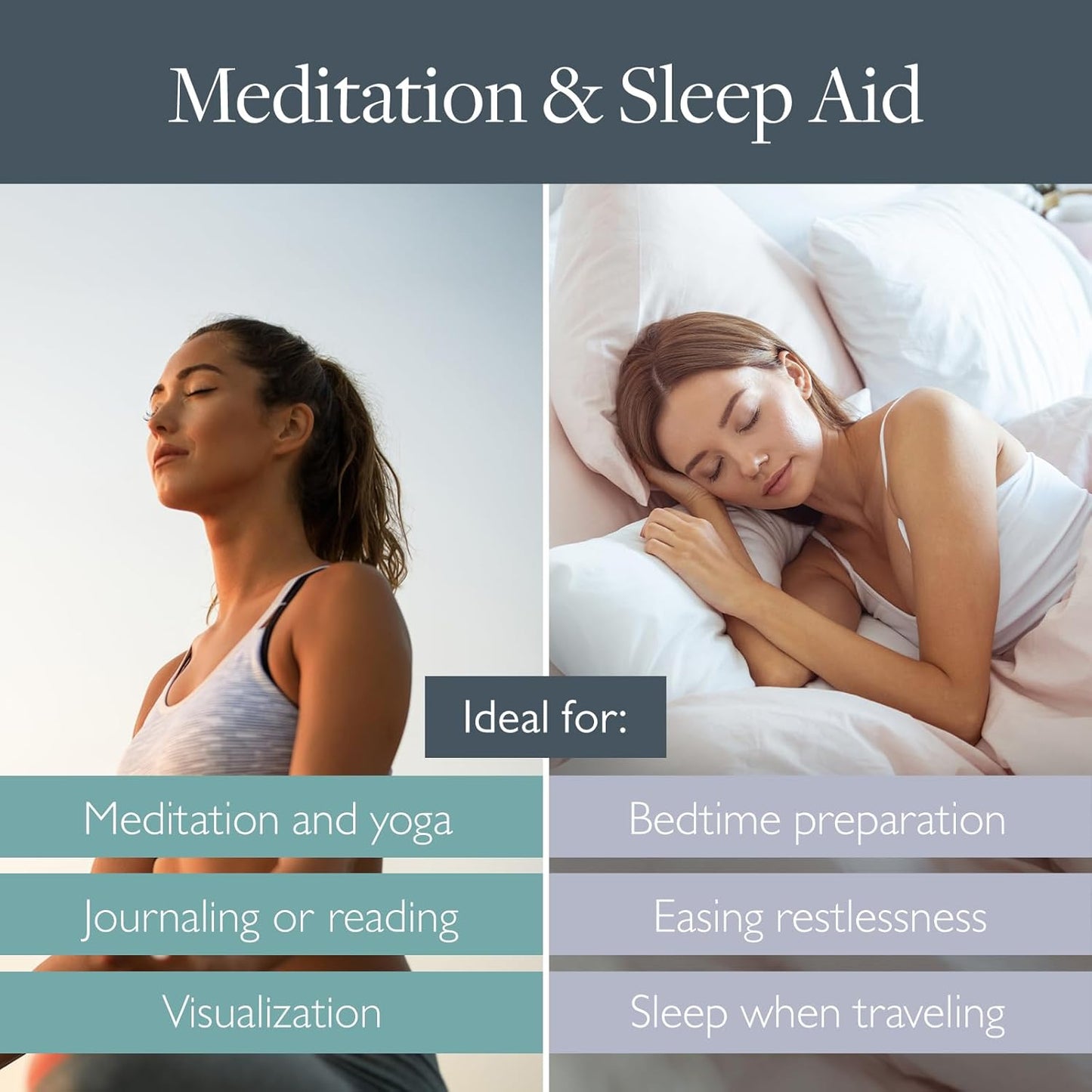 Scentered Aromatherapy Balm Stick Duo for Sleep & Meditation - Roll On Essential Oil Blends of Oud, Lavender, Ylang Ylang - Aromatherapy Gifts for Women - Sleep Well & Escape