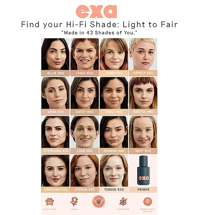 Exa Beauty - Natural High Fidelity Foundation | Clean, Vegan, Cruelty-Free Makeup (Michelle 300)