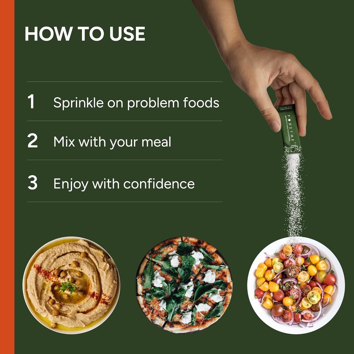 FODZYME® Home Kit Digestive Enzymes for Gut Health, Relief for Bloating, Gas, Constipation, Diarrhea, Abdominal Pain, Low FODMAP, 60 Dose