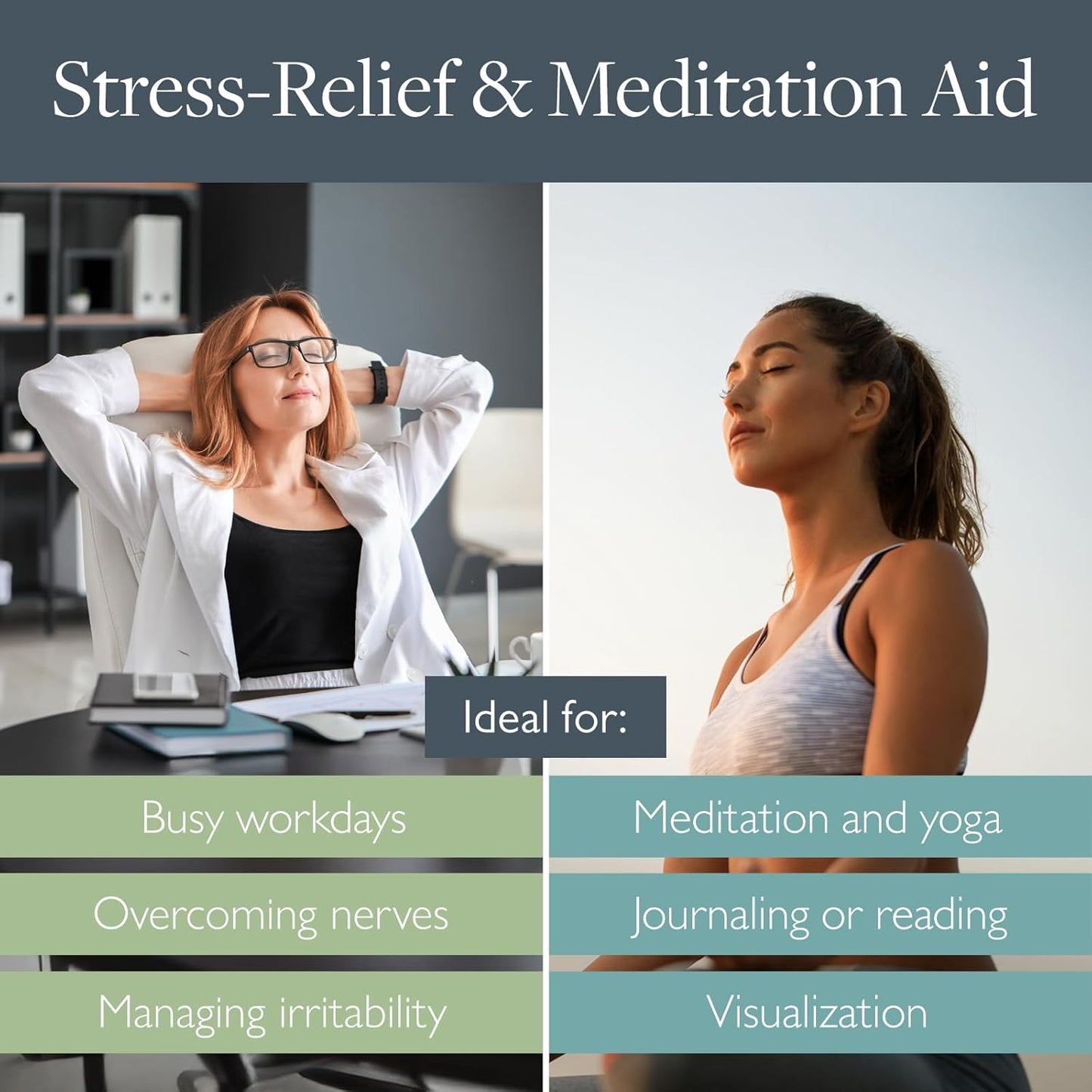 Scentered Aromatherapy Balm Stick Duo for Stress-Relief & Meditation - Roll On Essential Oil Blends of Frankincense, Oud, Chamomile - Aromatherapy Gifts for Women - De-Stress & Escape