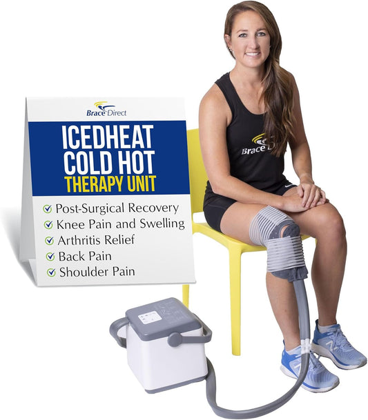 Digital IcedHeat Hot and Cold Therapy Machine with Universal Pad - Circulating Cryotherapy System for Knee, Shoulder, Back, Arthritis, and Post-Surgery Recovery by Brace Direct